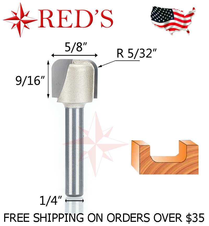 Tideway Carbide Professional LC05011004  5/8" Bowl & Tray 1/4" shank router bit