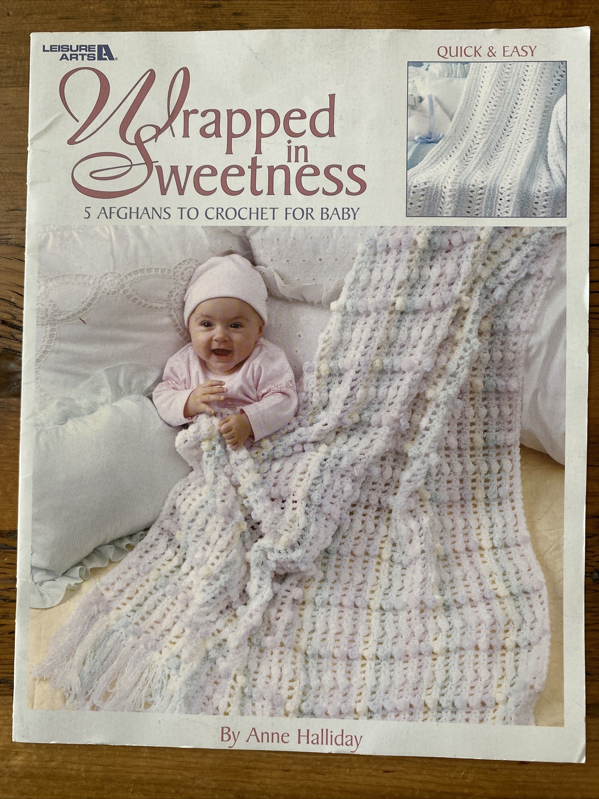 Wrapped In Sweetness 5 Baby Afghans Crochet Pattern Booklet #3402 Leisure Arts