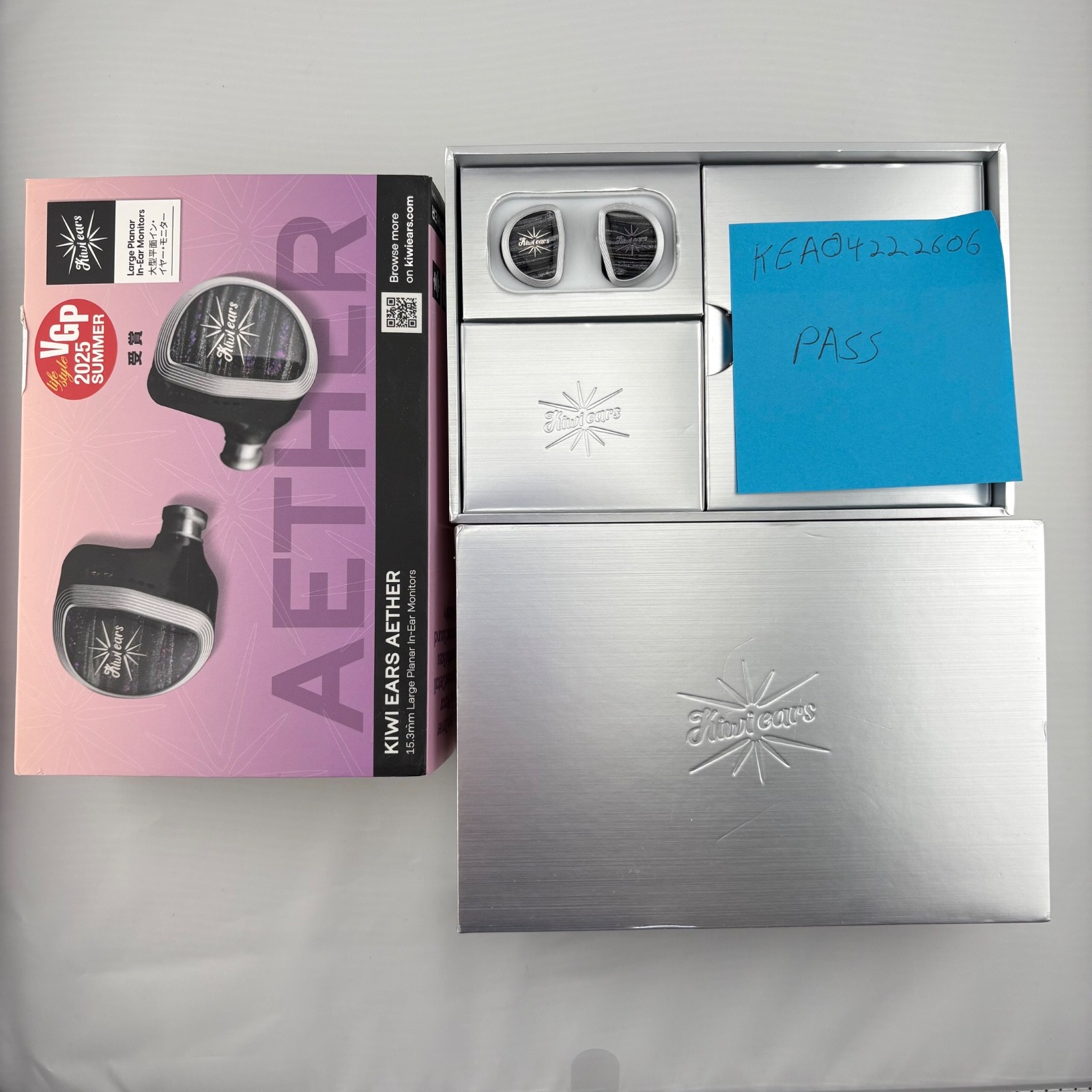 Kiwi Ears Aether 15.3mm Large Planar Driver IEM Earphone, Wired Earbuds