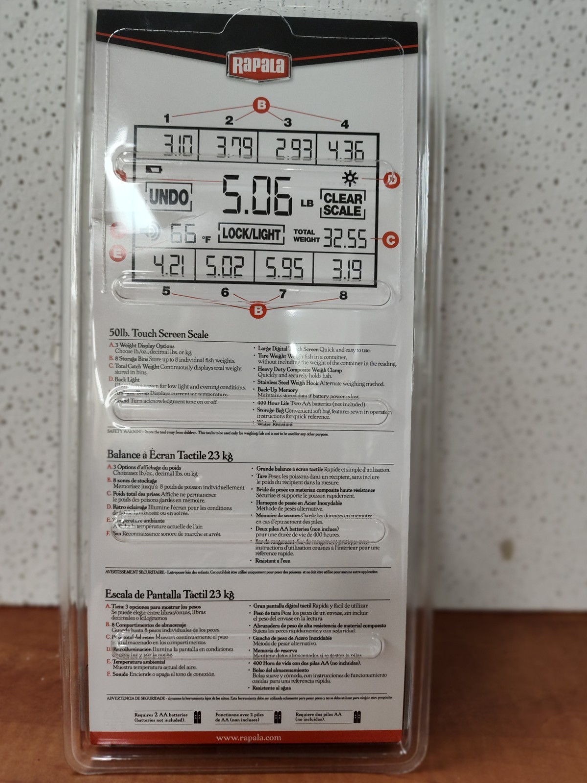 Rapala RTDS-50 Touch Screen Scale New