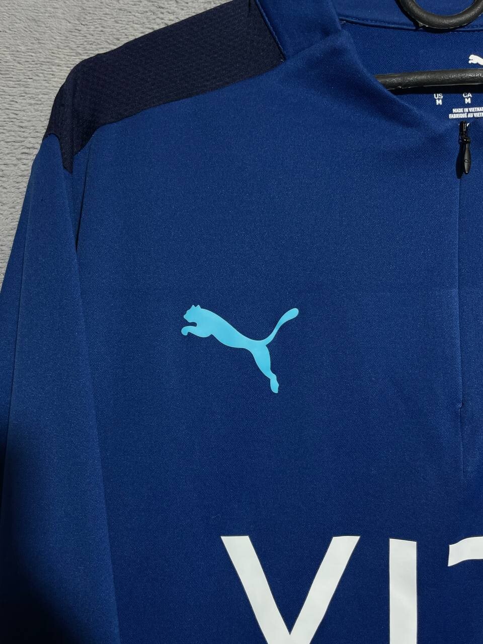 Stockport County Training Jacket Long Sleeve Blue Puma Polyester Mens Size M