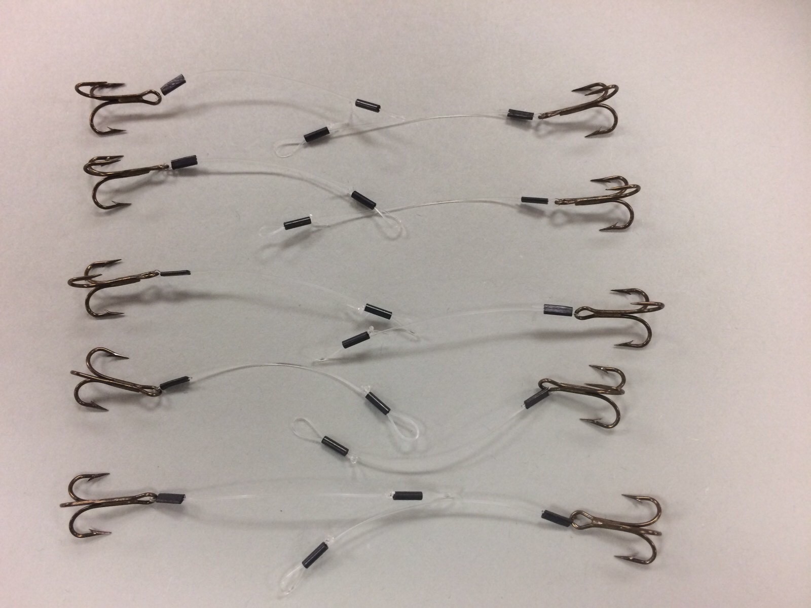 (10 qty) 2.5" Removable Fluorocarbon Stinger Hooks  size #8 treble  SL2.5#8