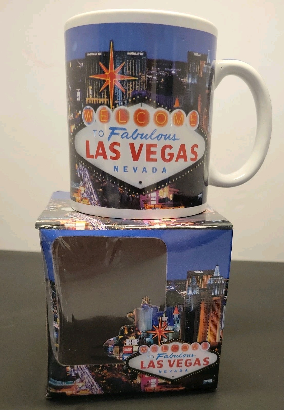 Las Vegas Strip At Night Themed Ceramic Coffee Mug in Original Box - 12 fl oz