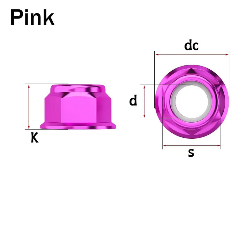 Aluminum Flange Lock Nut M2-M8 Nylon Insert Self Locking RC Drone Fasteners