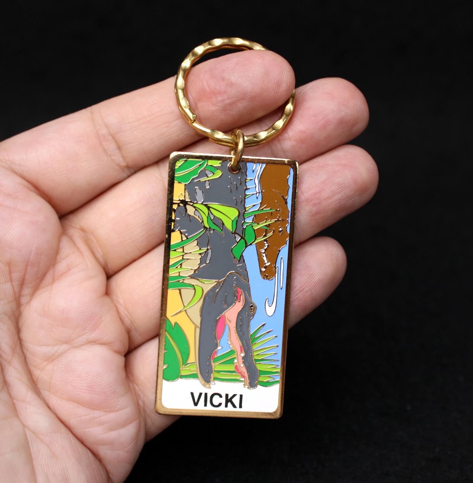 1998 Gatorland Florida Personalized Collectible Metal Keychain/Keyring for KIM