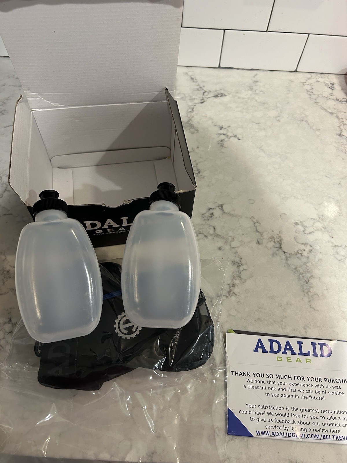 Adalid Gear Hydration Belt Brand New In Box With Water Bottles.