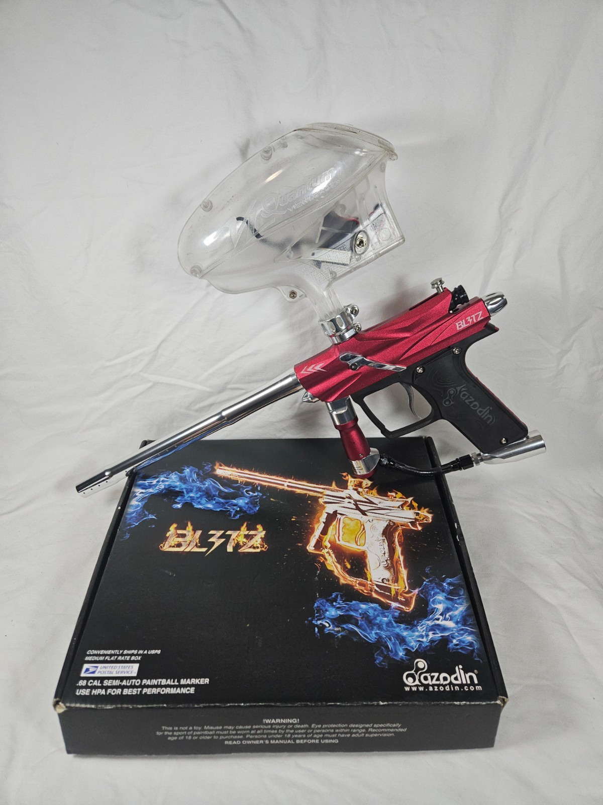 Azodin Blitz 3 Electronic Paintball Gun Marker .68 Caliber  Red