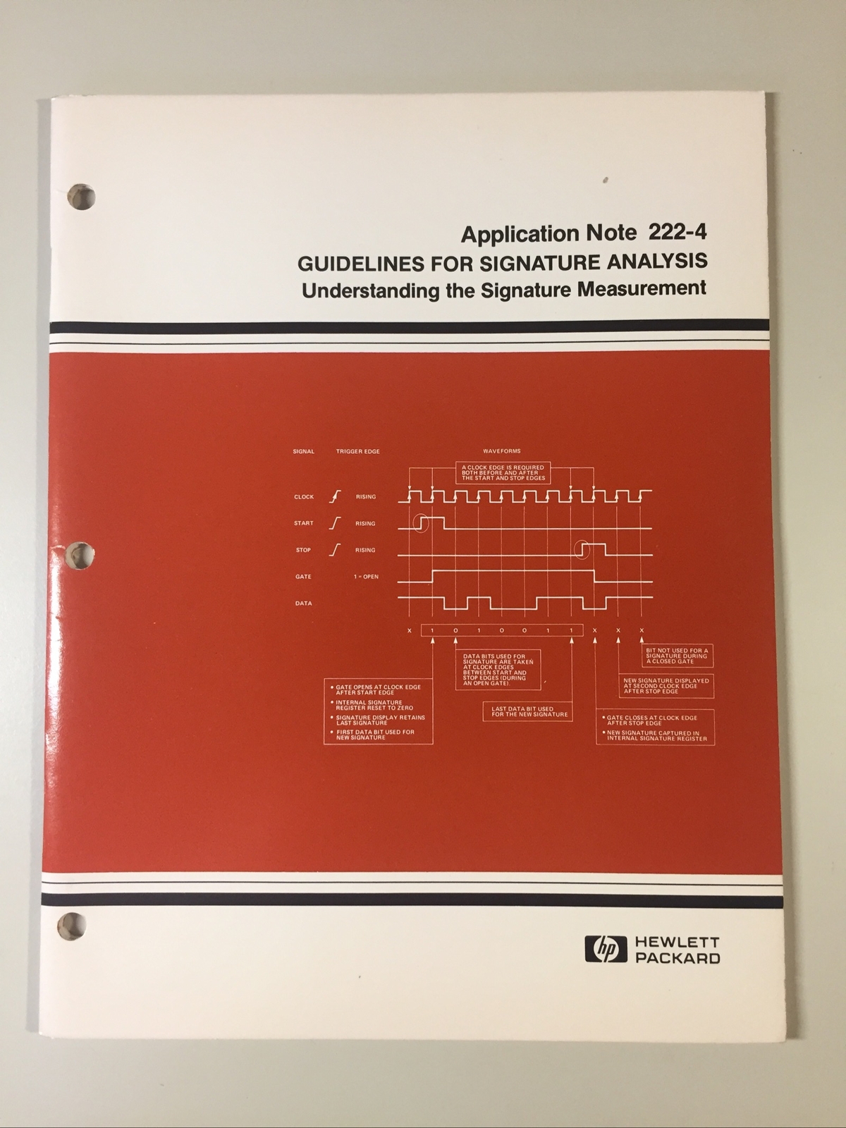 Vintage 1981 HEWLETT-PACKARD Guideline Signature Analysis Measurement 222-4