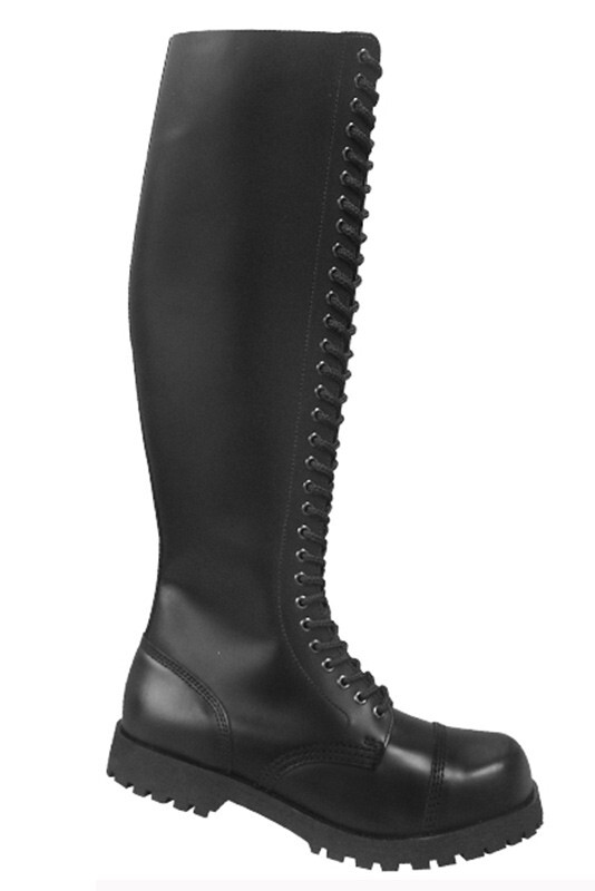 Boots & Braces 30-Eye Boots - Tallest Version with Steel Toe Cap without Zipper