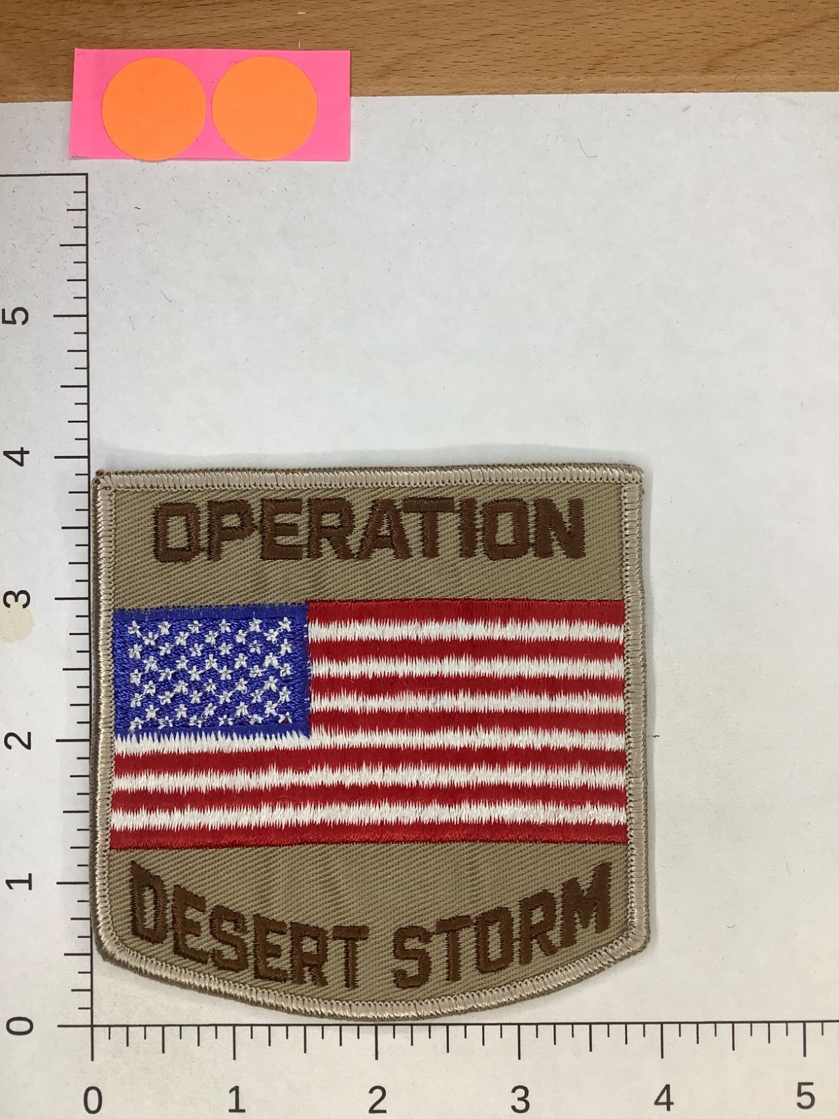 VINTAGE OPERATION DESERT STORM FLAG PATCH LARGE