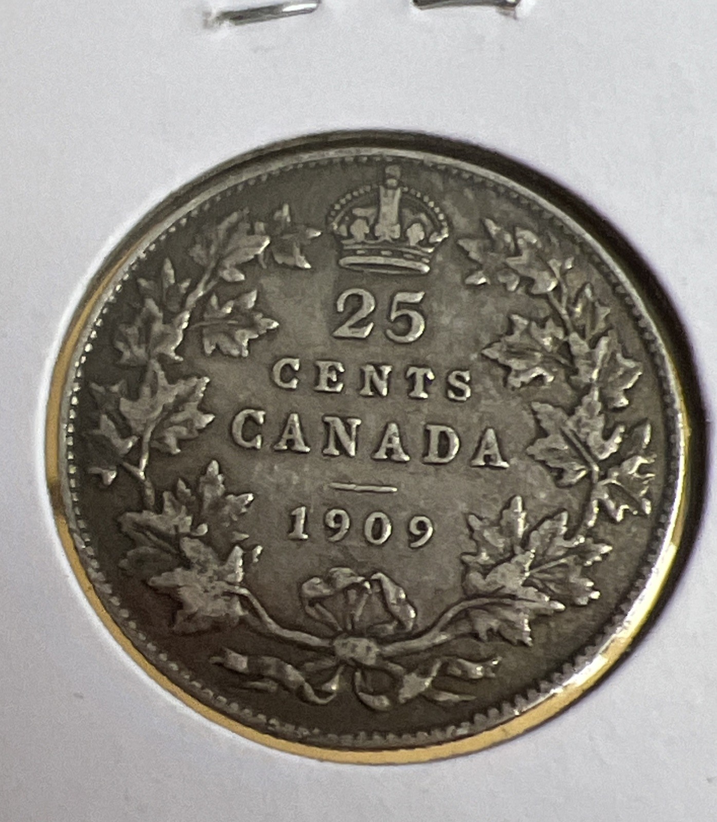 1909- Canada- Edward VII 25 Cents