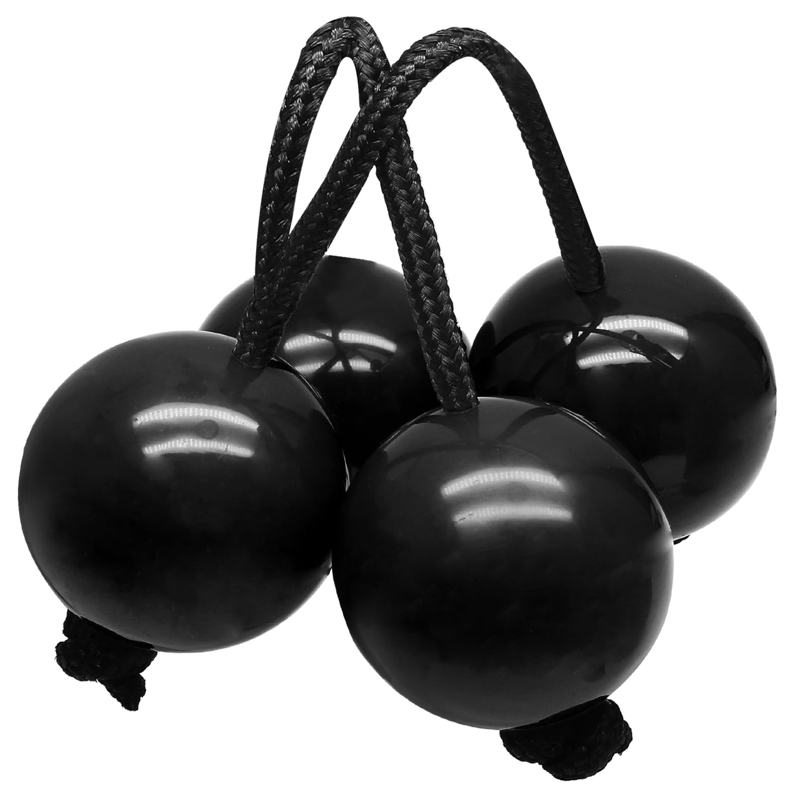 Jersvimc 2 Pair Aslatua Shakers Kashaka Shaker Instrument, African Black