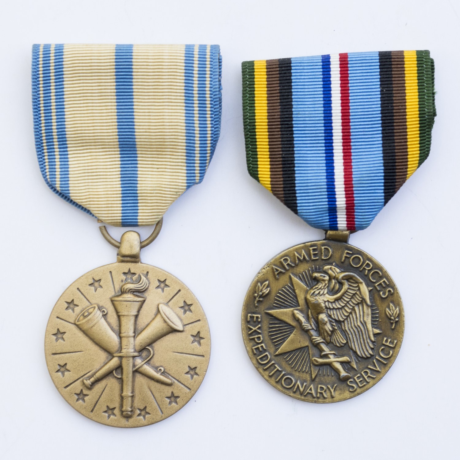 Two US Military Ribbon Medals Armed Forces Reserve & Expeditionary Service