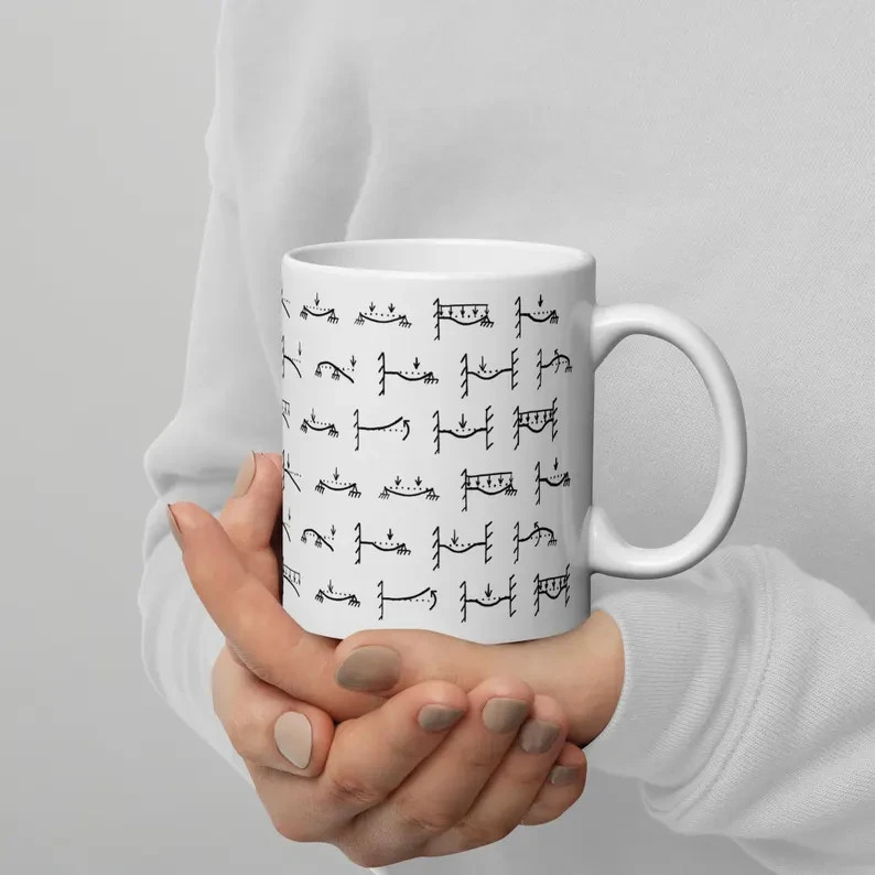 Engineer Mug Free Body Diagram Coffee Cup Gift