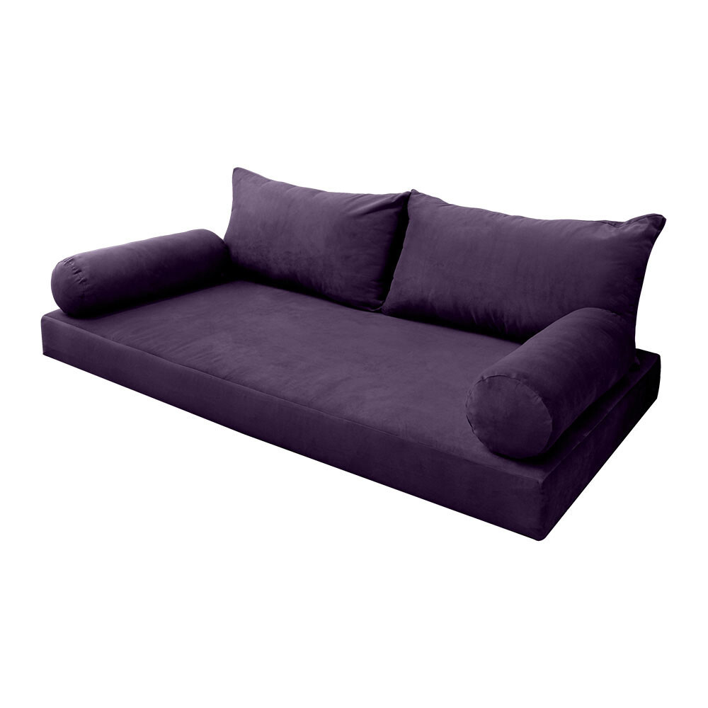 |SLIPCOVER ONLY| S.V2 Velvet Indoor Daybed Mattress Pillow Knife Edge Twin AD339