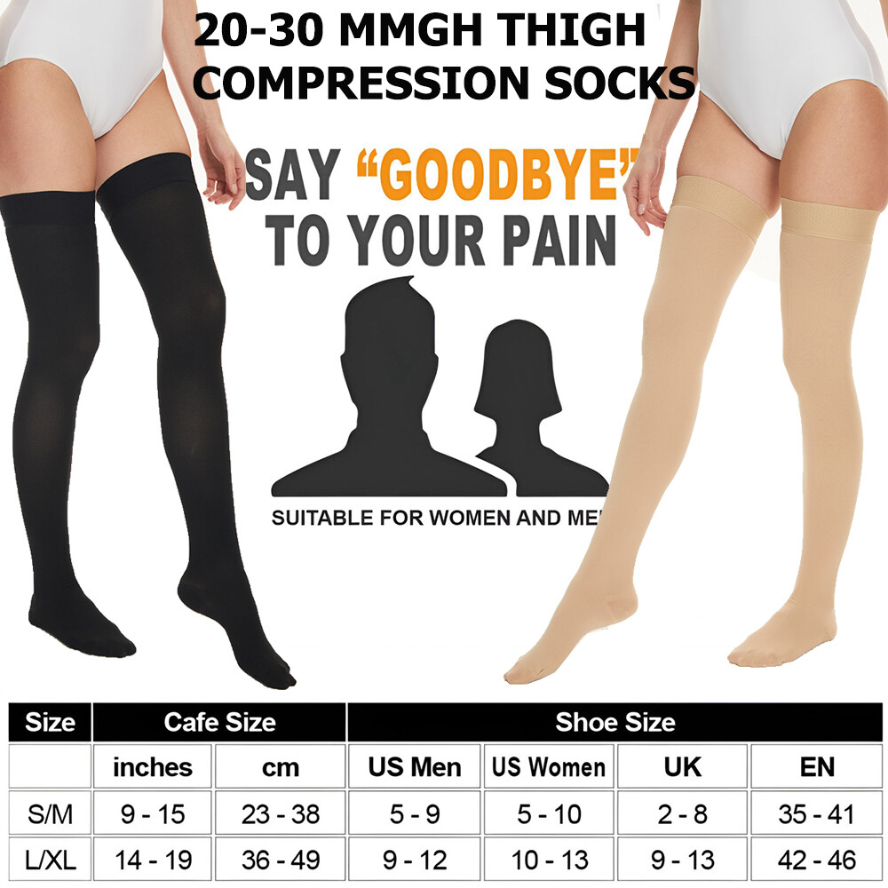 Thigh High Compression Socks 20-30 mmHg Support Stockings Surgical Varicose Pain