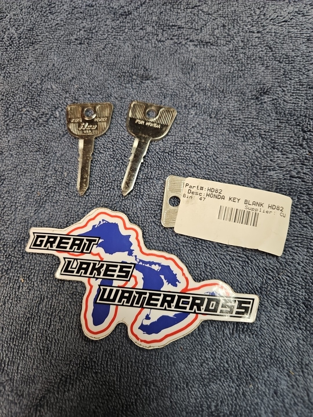 Qty 2 Fast Free Shipped Ilco X129 Key Blank Fits Honda New USA MADE! NOS! HD82