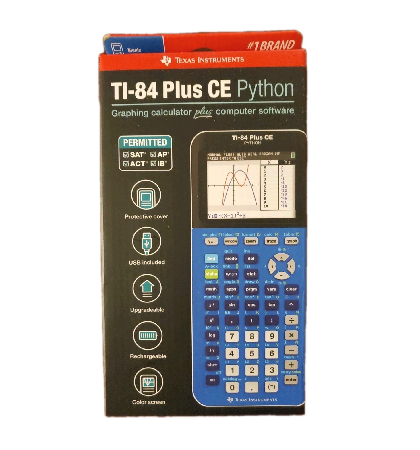 Texas Instruments TI-84 Plus CE Python Color Graphing Calculator - Bionic Blue