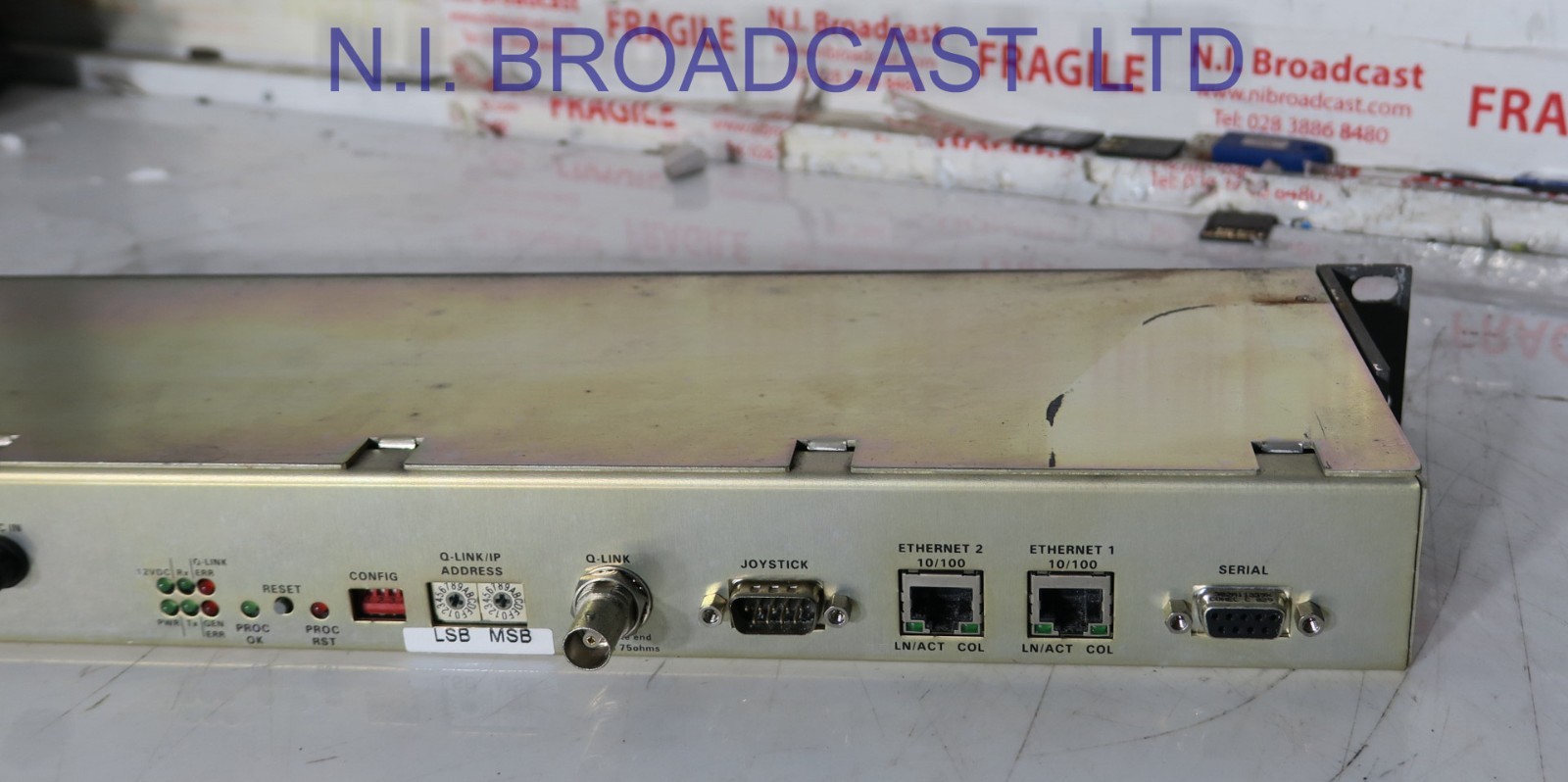 Evertz cp1000e ethernet router control matrix panel