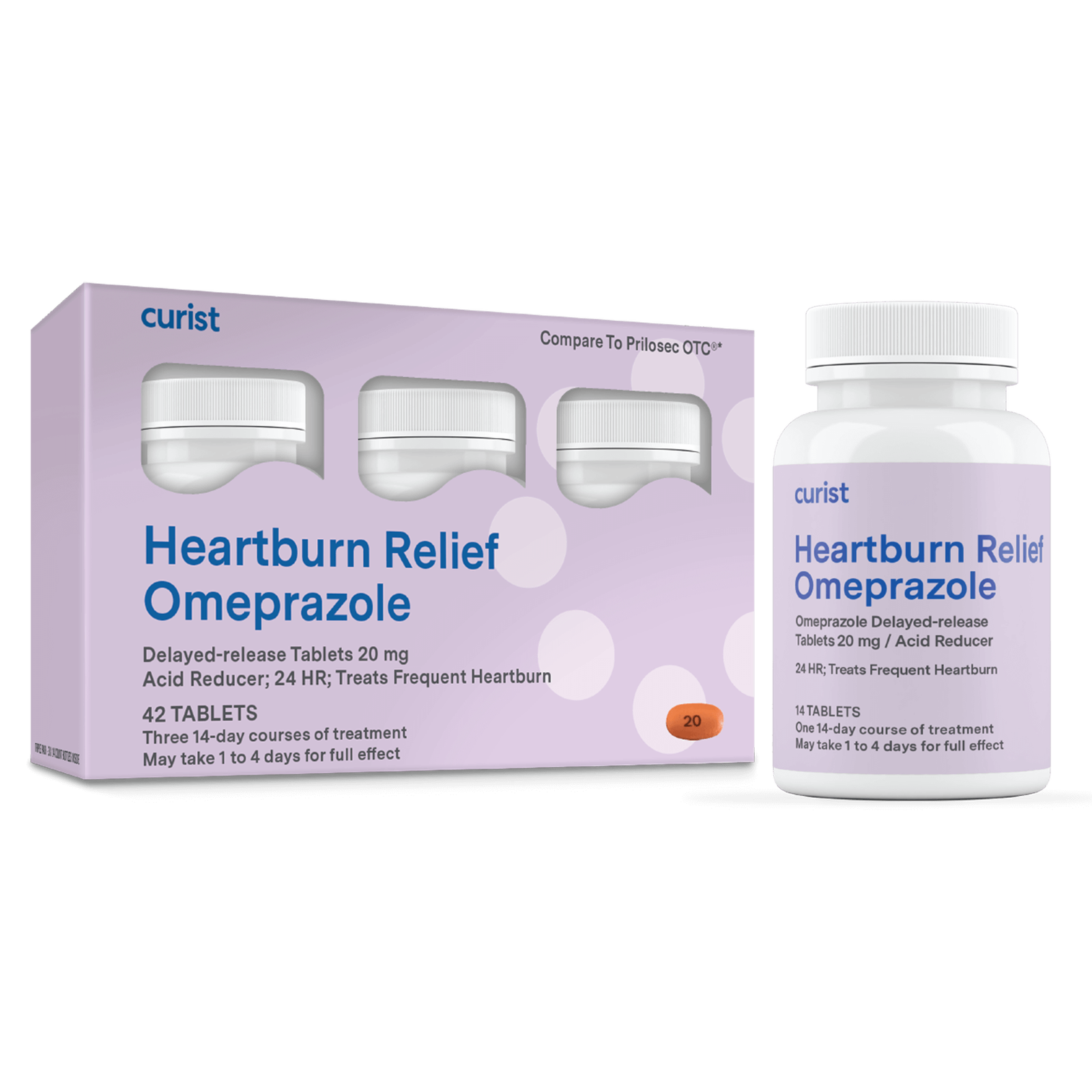 Omeprazole 20 mg Tablets (Generic Prilosec), 42 Ct | Heartburn Relief Omeprazole