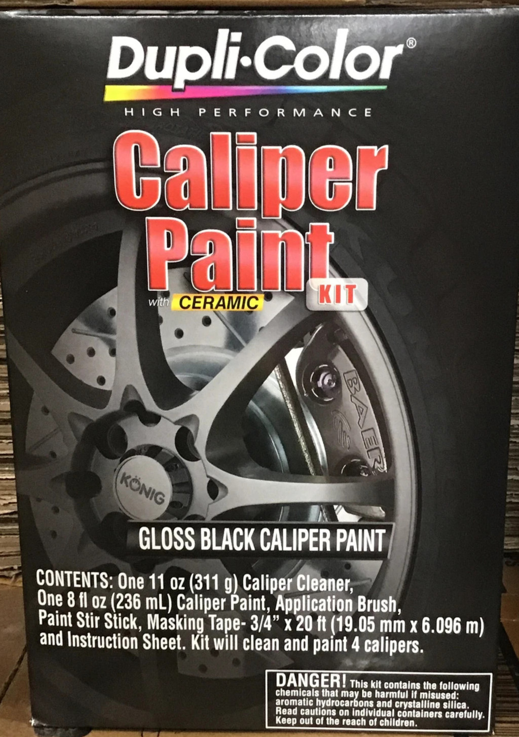 Dupli-Color Ceramic Caliper Paint Kit Gloss Black BCP405