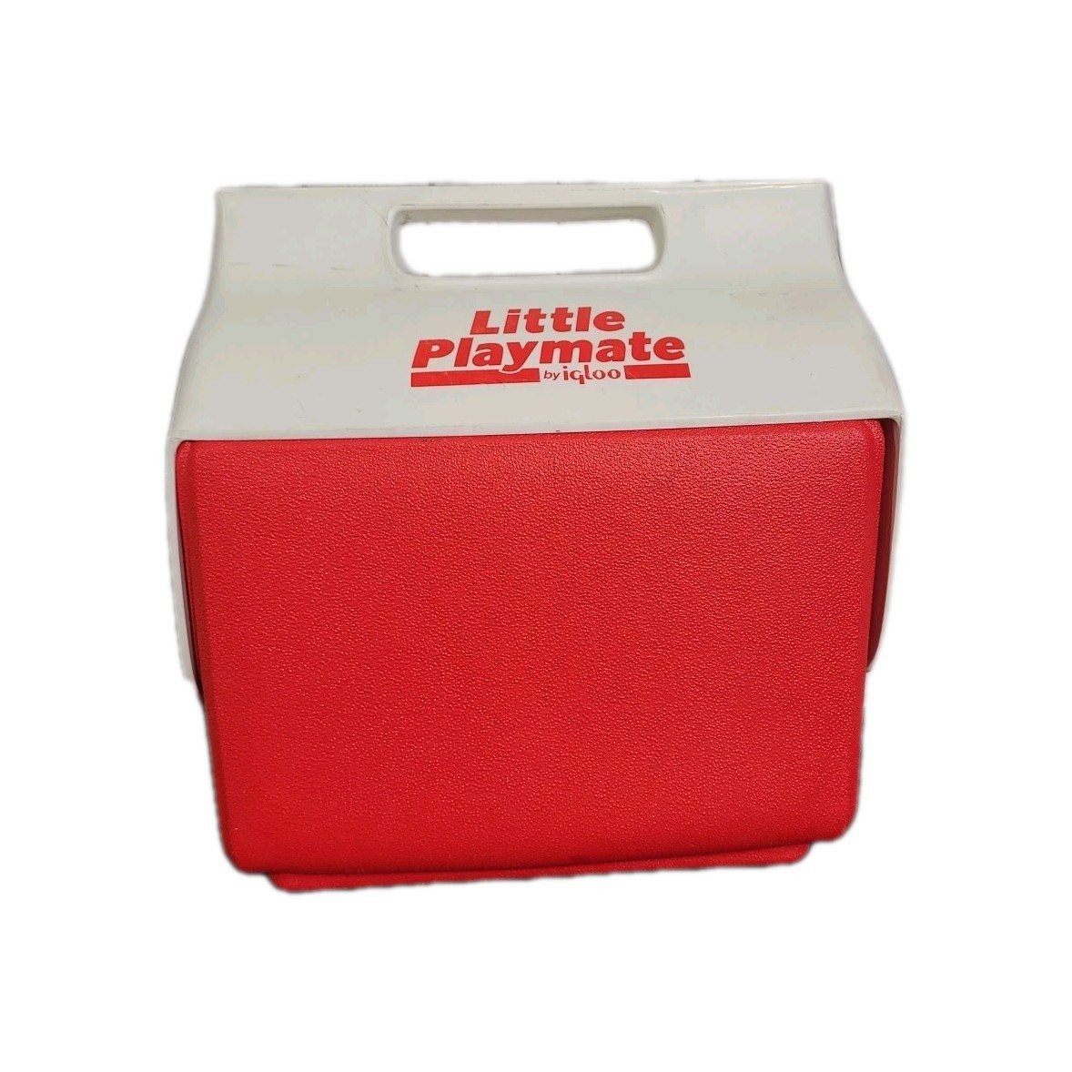 Vintage Igloo Little Playmate Cooler  Red & White Push Button To-go Lunchbox