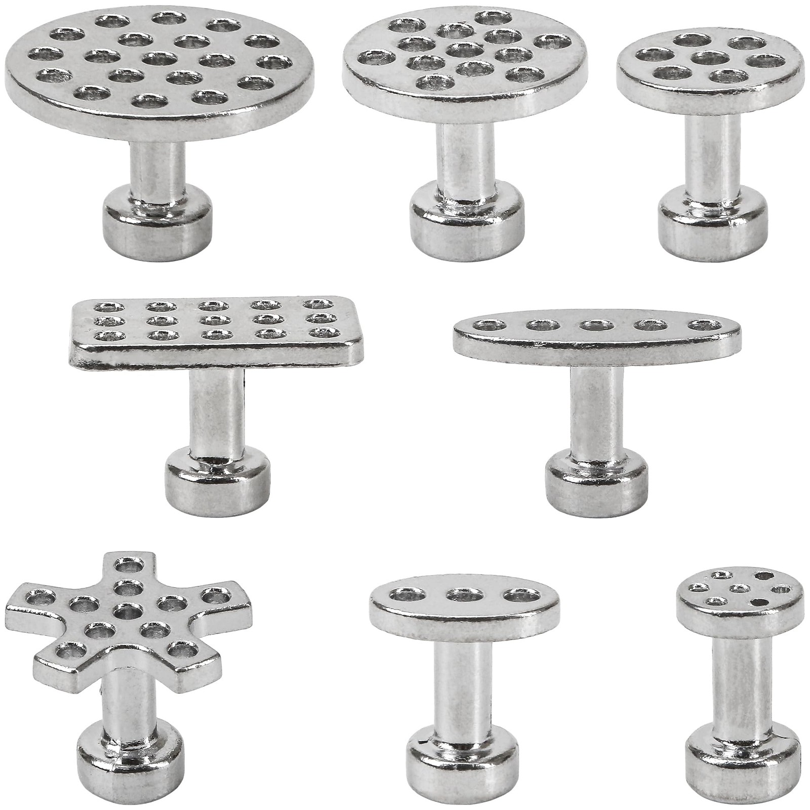 3TVol 8pcs Paintless Dent Repair Pull Tabs Tool 8 Size Puller Removal Aluminu...