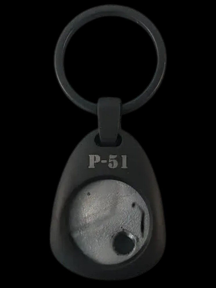 Genuine WWII North American P-51 Mustang Skin Keychain/Locket WA-0104-B