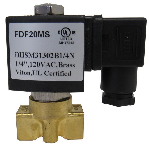 NEW PRM 1/4 IN. NPT SOLENOID VALVE 120VAC BRASS VITON SEALS NORMALLY CLOSED NIB