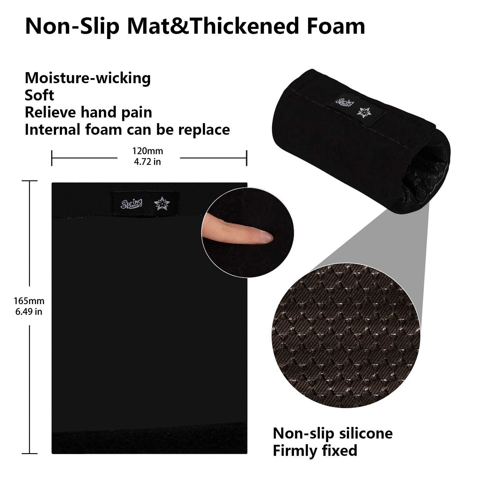 SPRING SEAON Universal Walker Hand Grip Padded Covers Non-Slip Rollator Cushion