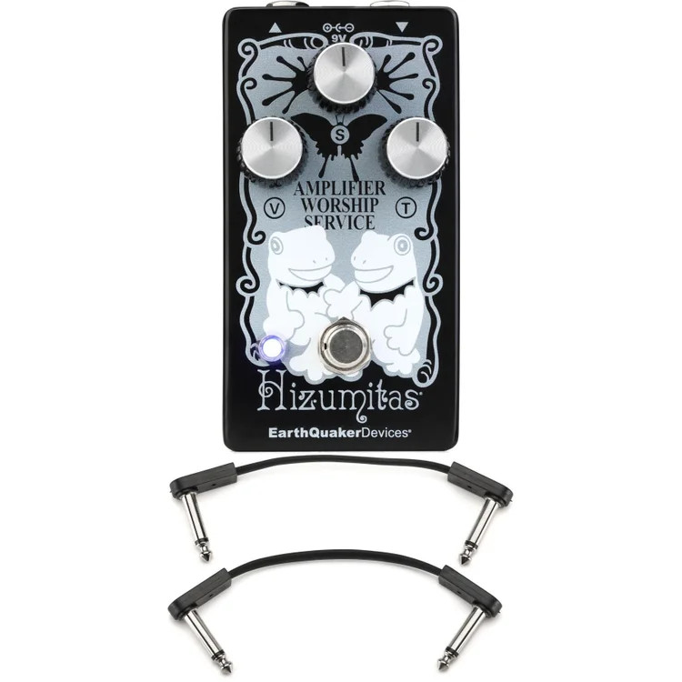EarthQuaker Devices Hizumitas Fuzz Sustainar Pedal with EBS Patch Cables - Piano