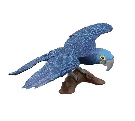 Hyacinth Macaw Bird Animal Figure Toy PVC Wildlife Small Figurine Birthday Gifts