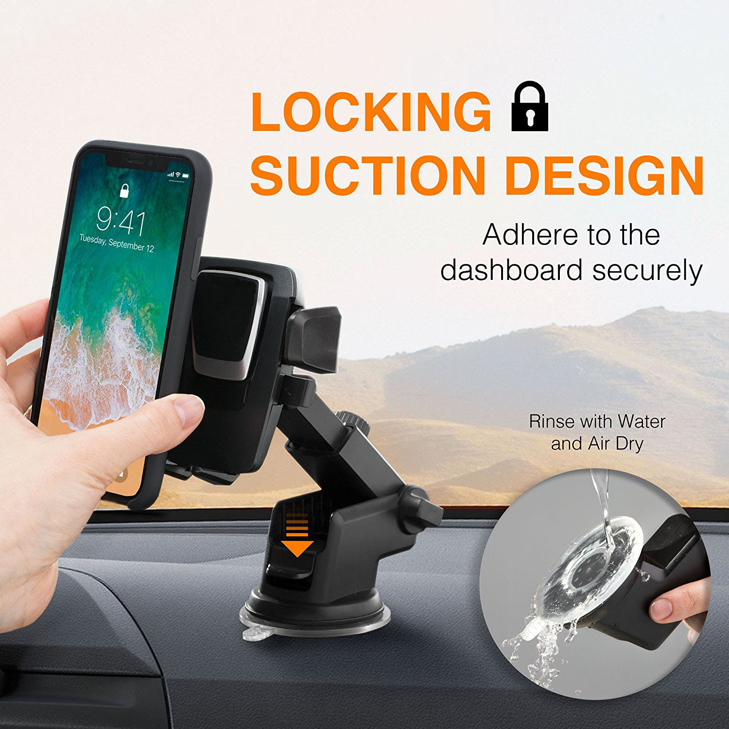 Universal 360º Car Holder Windshield Dashboard Mount Suction Cup For Cell Phone