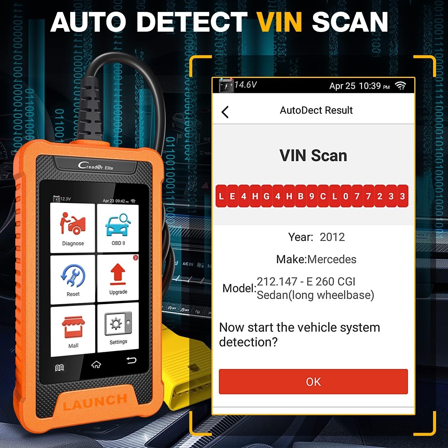 LAUNCH Creader Elite for Nissan OBD2 Car Diagnostic Scanner ECU Key Coding IMMO