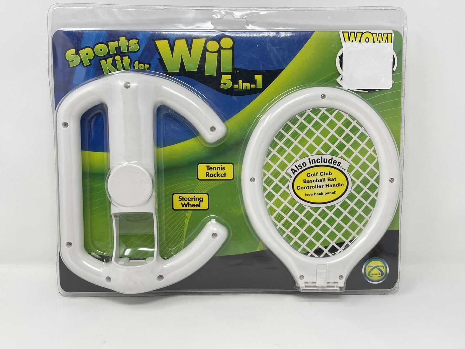 Wii Sports Nintendo Game kit Family Golf Tennis Baseball Wheel Controller 5 in 1