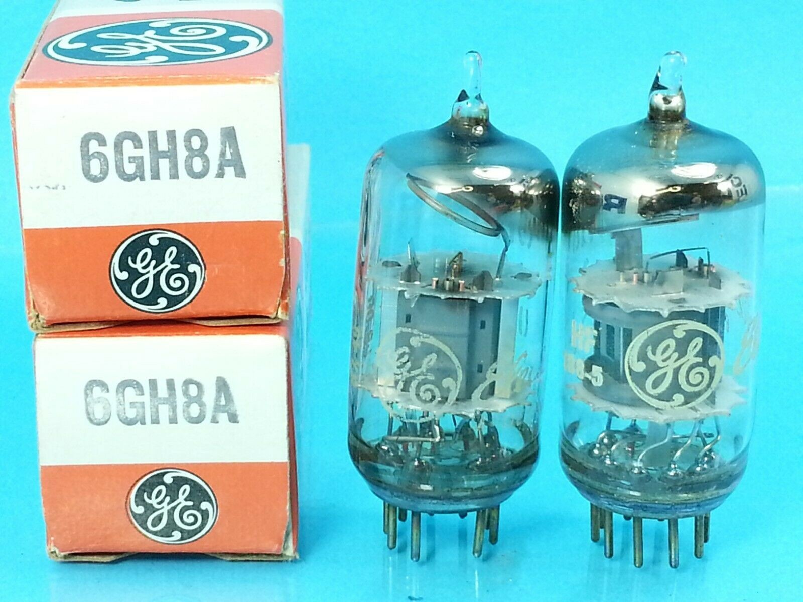 GE 6GH8 A VACUUM TUBE NOS NIB MATCH PAIR DYNACO SCOTT SUPER SWEET TONE