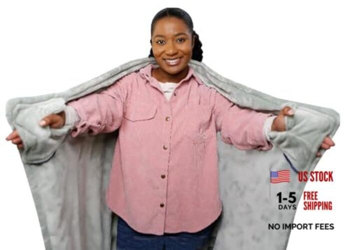 CozyThrowzzz, The Ultimate Comfort Blanket for Adults with Hand & Foot Sage