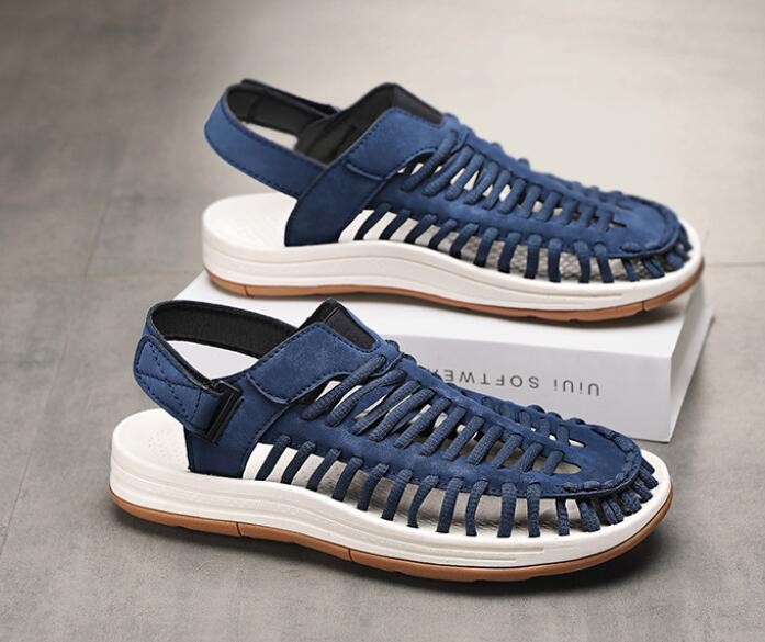 Fashion Men's Round Toe Summer Hollow lace design Slingback Sandals Shoes New
