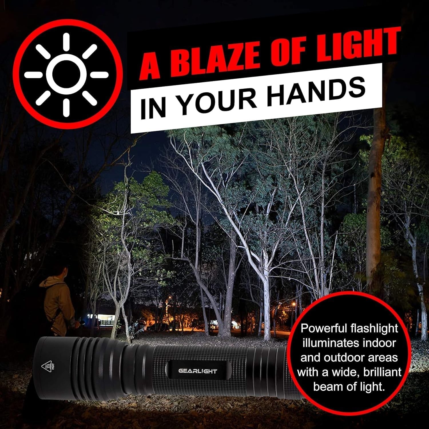 GearLight S2000 LED Flashlight High Lumens - Super Bright & Powerful #00001