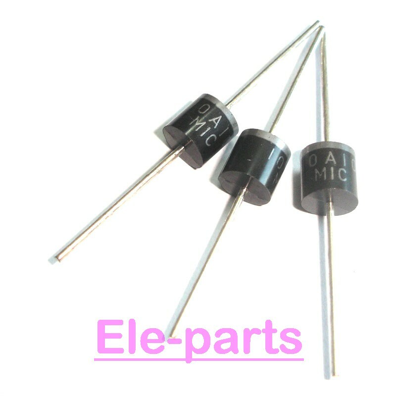 50 PCS 10A10 R-6 10A 1000 Volts Silicon Rectifiers 1KV Diodes Chip