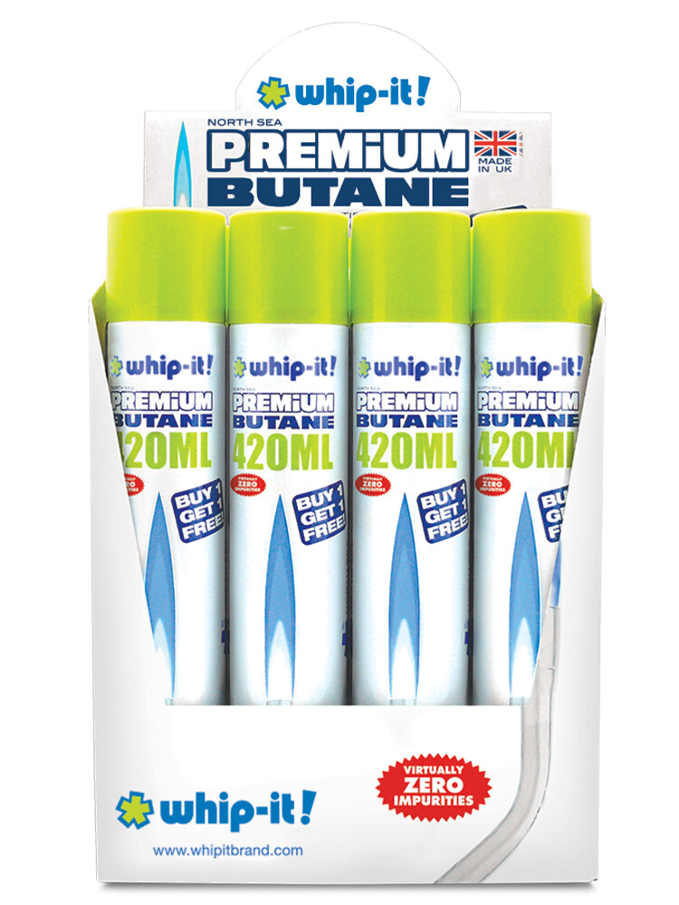 12 Whip It Premium Butane BOGO 420ml - 6 Cans + 6 Cans Free - Total of 12