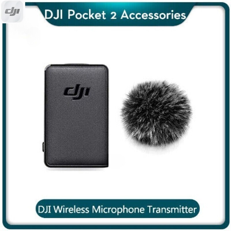 Original DJI Pocket 2 Wireless Microphone Transmitter with Windscreen (2.4GHz)