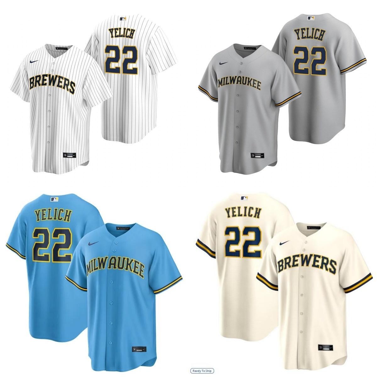 Christian Yelich Brewers Men stitched Jersey