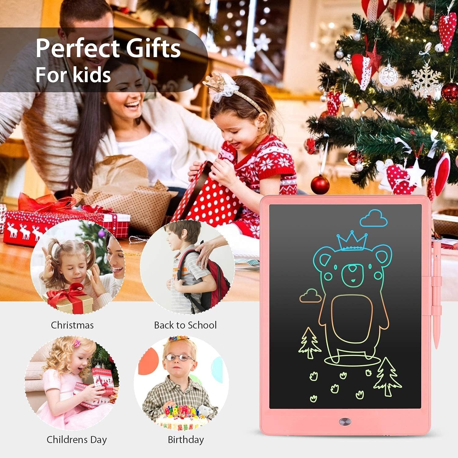10 Inch LCD Writing Tablet for 3-8 Year Olds - Electronic Drawing Pad and Doodle