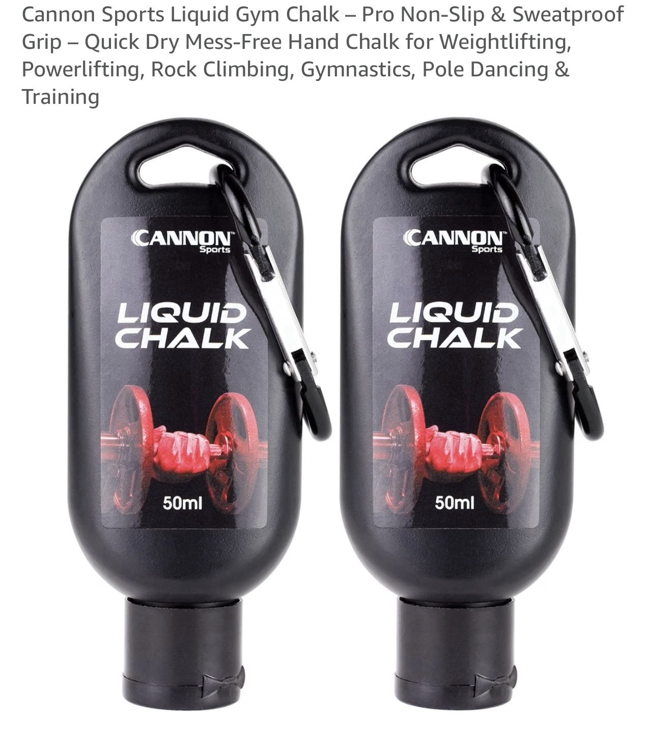 Cannon Sports Liquid Gym Chalk Non-Slip & Sweatproof Grip – Quick Dry Hand Chalk