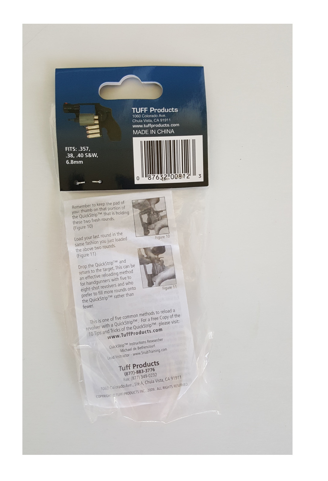 Tuff Products 38 357 40 Speed Quick Strip Revolver Loader - 6 rd 2 Pack - ORANGE