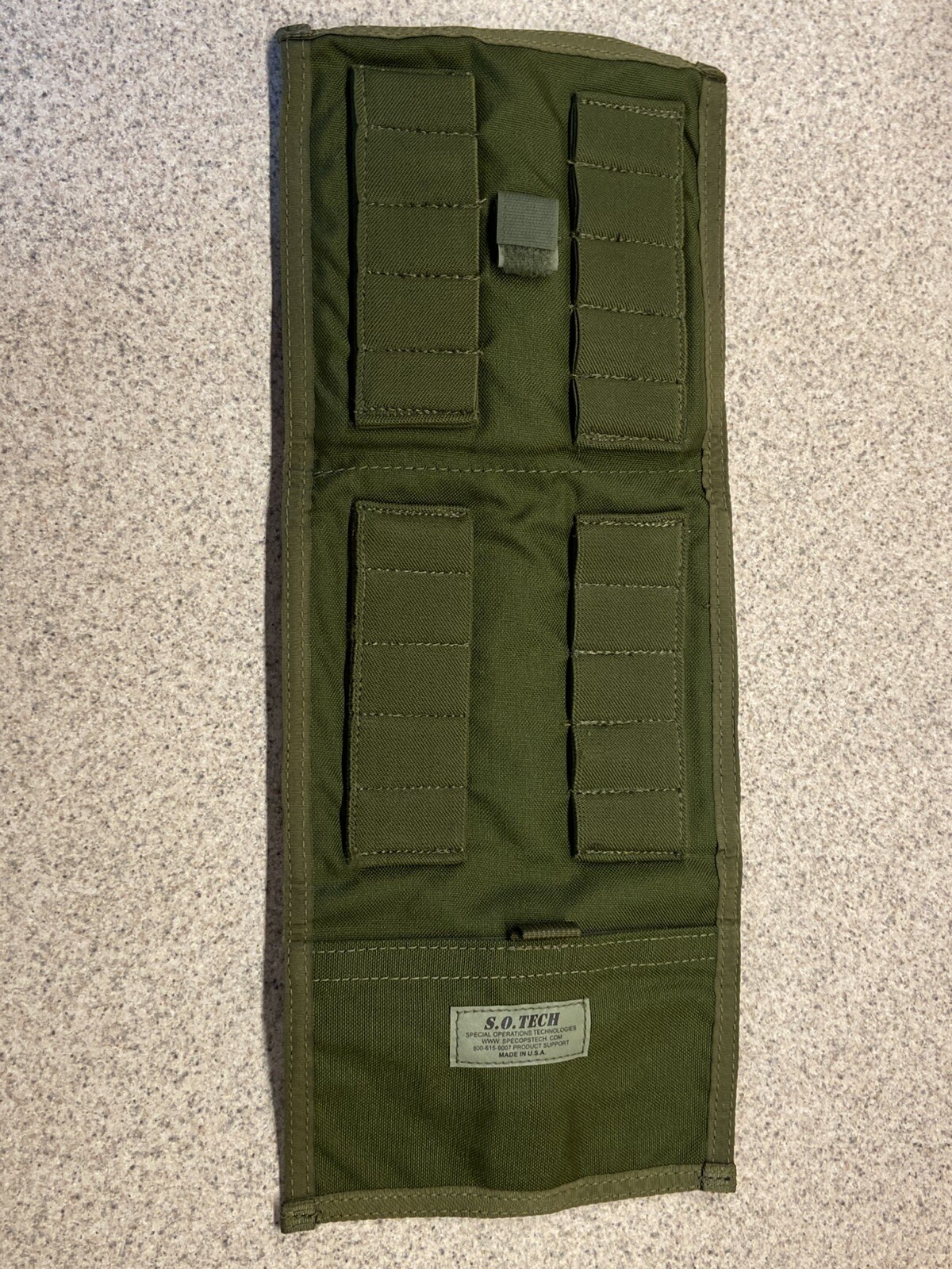 S. O. TECH Hook/Loop Ammunition Carrier For Drop Leg Platform Sniper OD Green