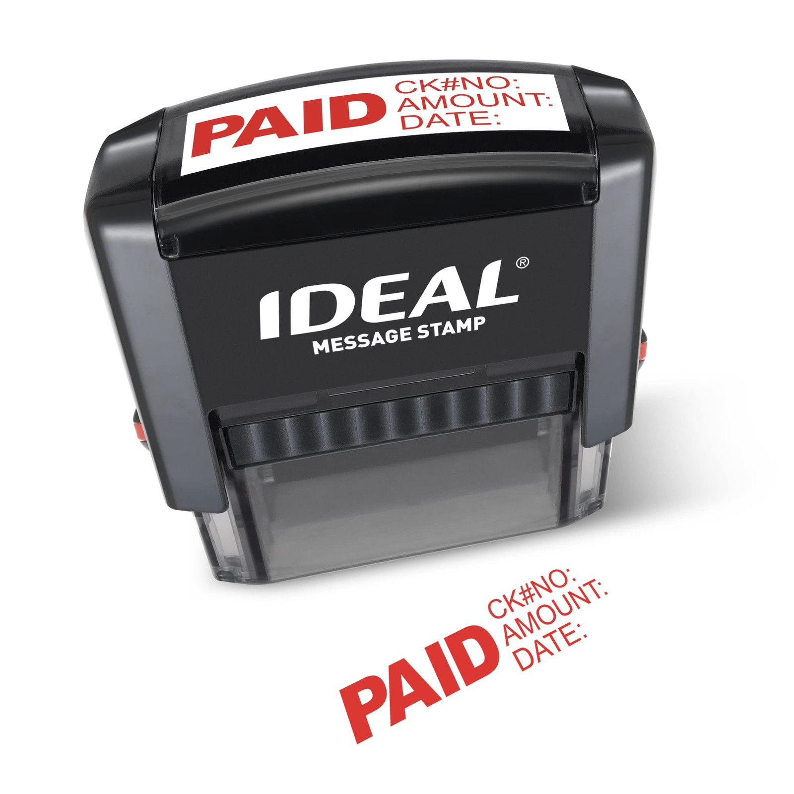 Self Inking Stamp – English Text Paid with Fill-in 1 Count (Pack of 1), Red