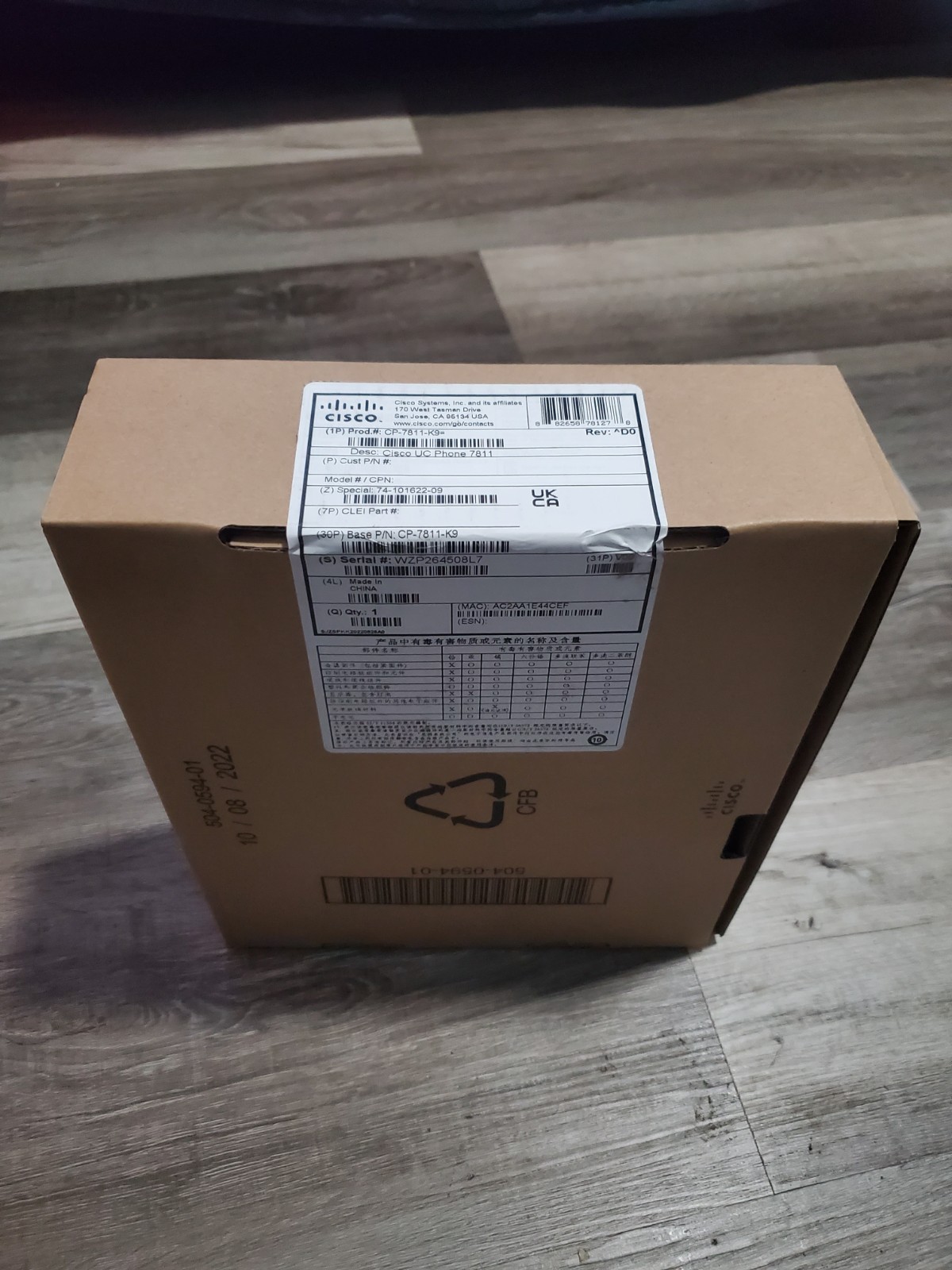 Cisco UC IP Phone 7811-K9