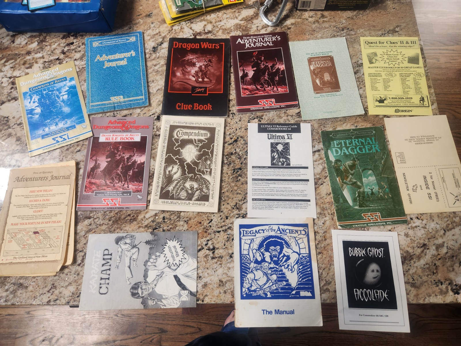 Vintage Commodore And Computer Game Manual Lot Ultima VI AD&D Others